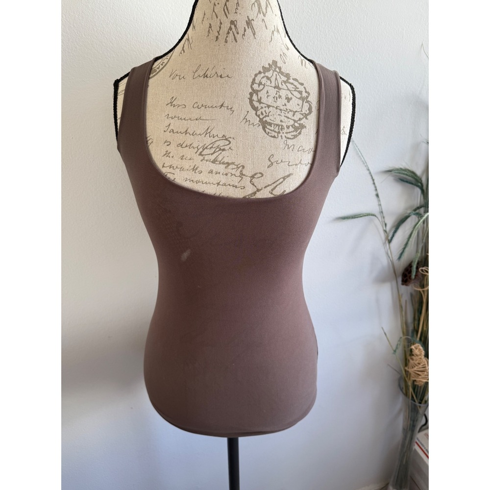 D.Exterior Made in Italy Nylon Blend Tank Top Sleeveless Casual Brown‎ S